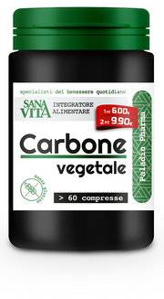 Sanavita carbone vegetale 60 compresse