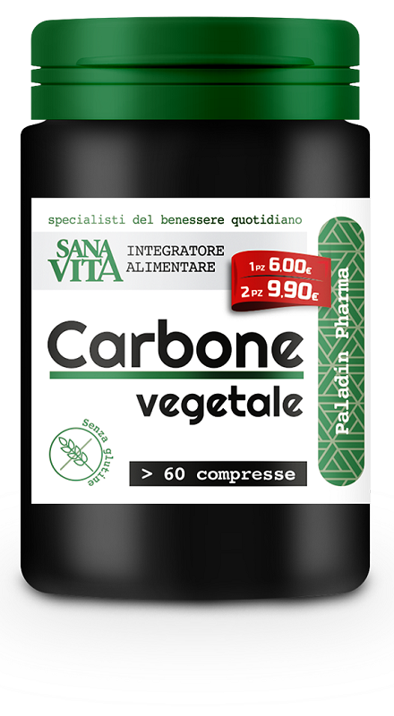 Sanavita carbone vegetale 60 compresse