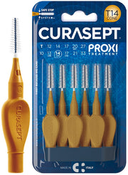 Curasept proxi t14 ocra/dark gold 6 pezzi