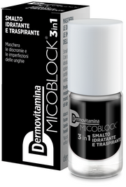 Dermovitamina micoblock 3in1 smalto idratante e traspirante nero 5 ml