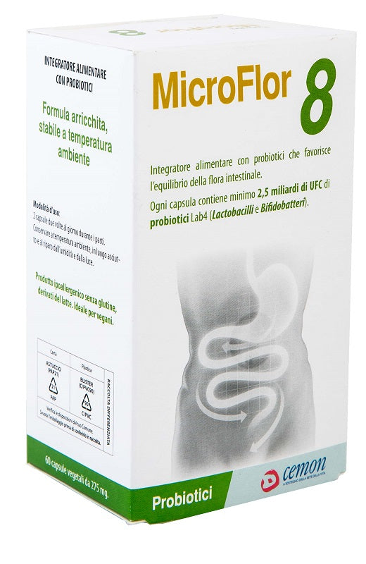 Microflor 8 60 capsule vegetali no frigo