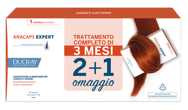 Ducray anacaps expert capelli e unghie 3 x 30 capsule