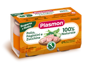 Plasmon omogeneizzati pollo fagiolini zucchine 2 pezzi da 120 g