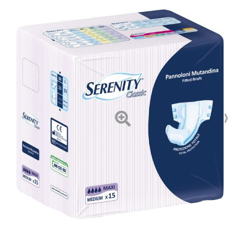 Pannolone mutandina serenity classic maxi taglia extralarge 15 pezzi