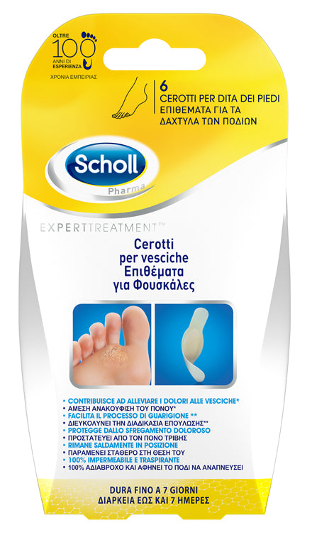 Cerotto scholl vescica dita piede 6 pezzi