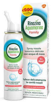 Spray nasale isotonico rinazina aquamarina family promo 100 ml