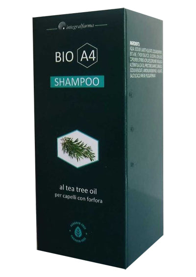 Bio a4 shampoo tea tree oil per capelli con forfora 200 ml