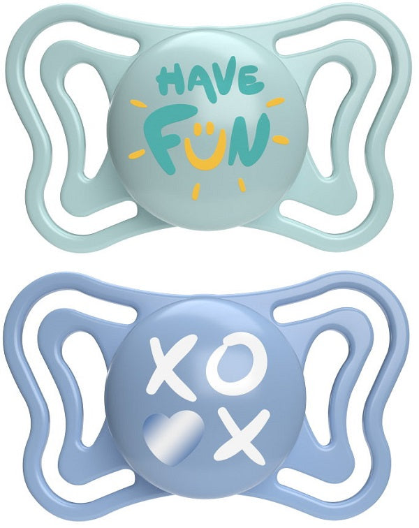 Chicco succhietto light azzurro silicone 6-16m 2 pezzi