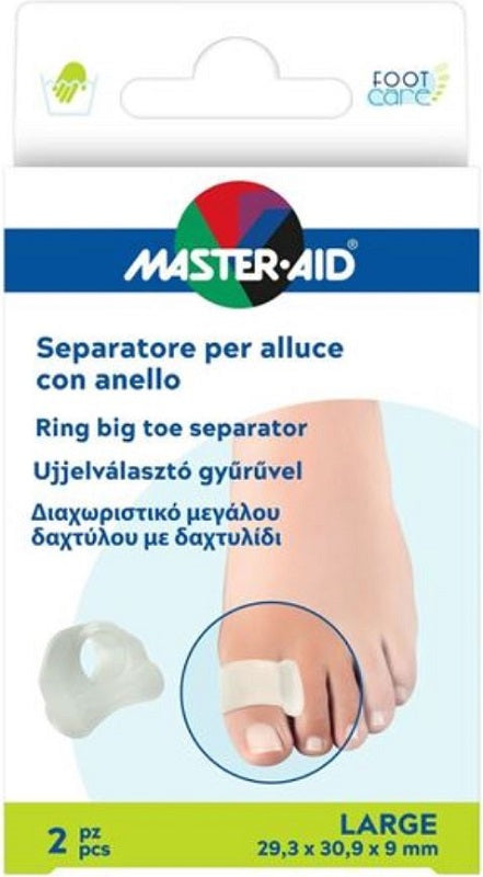 Separatore alluce master-aid footcare con anello small 2 pezzi d3