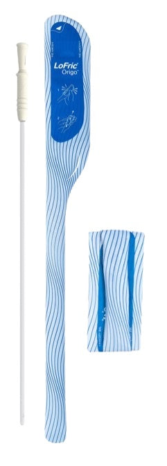Catetere urinario idrofilo monouso con soluzione salina lofric origo flexible ch12 tiemann 40 cm 30 pezzi
