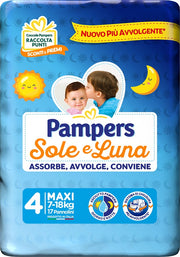 Pampers sole&luna maxi 17 pezzi