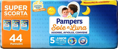 Pampers sole luna trio junior 44 pezzi