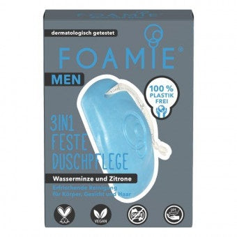 Foamie uomo 3 in 1 seas the day doccia shampoo 80 g