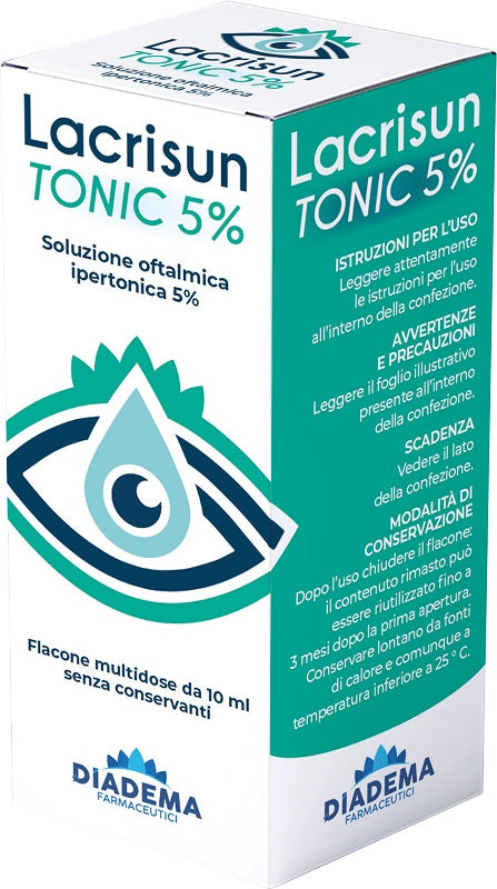 Soluzione oftalmica ipertonica lacrisun tonic 5% 10 ml