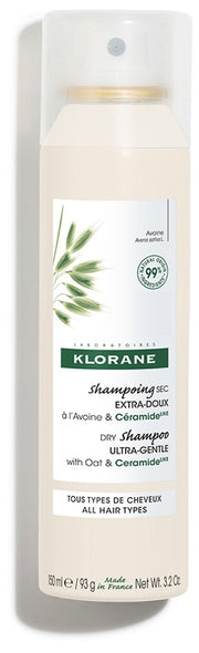 Klorane shampoo secco extra delicato avena&ceramide tutti i tipi di capelli spray 150 ml