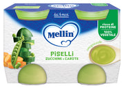 Mellin omogeneizzato piselli e carote 2 pezzi da 130 g