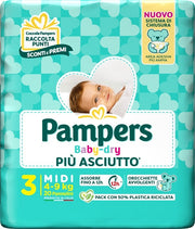 Pampers baby dry pannolino downcount midi 20 pezzi
