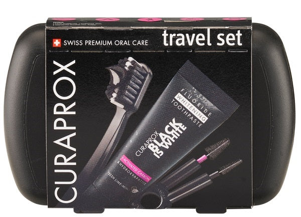 Curaprox black is white travel set