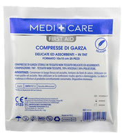 Garza medicare cotone 10x10 cm 25 pezzi