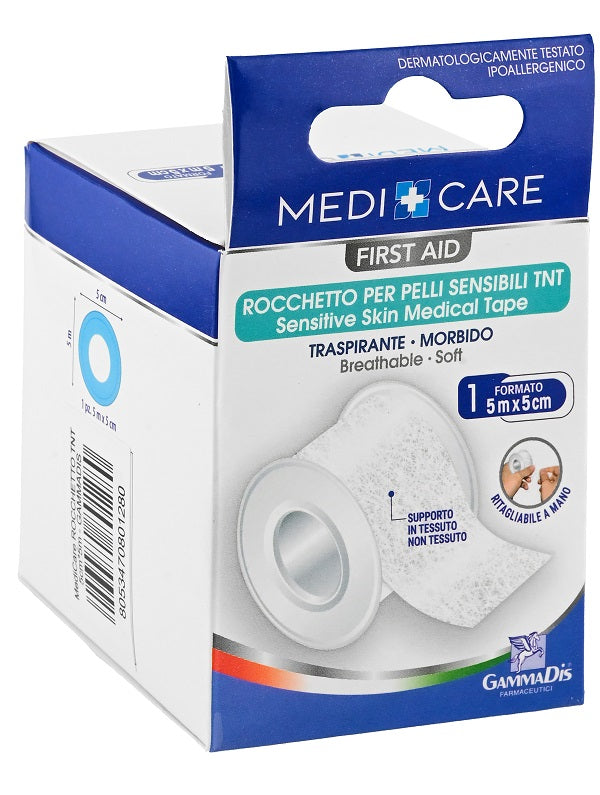 Cerotto in rocchetto medicare  tnt bianco 500x5 cm