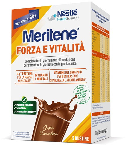 Meritene forza e vitalita' cioccolato 5 bustine da 30 g