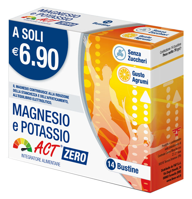 Magnesio potassio act zero 14 bustine