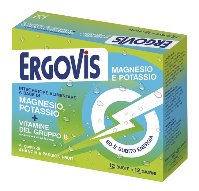 Ergovis mg+k vitamine b con zucchero 12 bustine