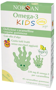 Norsan omega 3 kids jelly alga 45 caramelle gommose