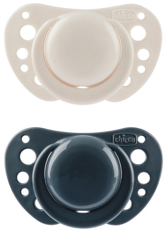 Chicco succhietti air blu silicone 6-16 mesi 2 pezzi