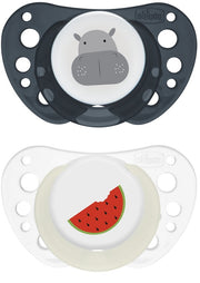 Chicco succhietti air blu lumi silicone 16-36 mesi 2 pezzi