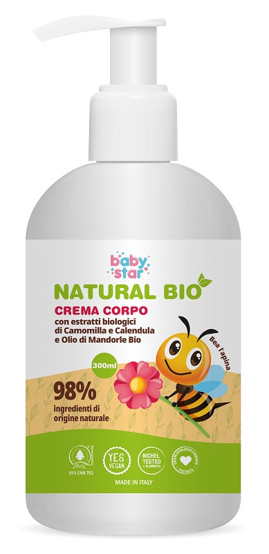 Babystar crema corpo natural bio 300 ml