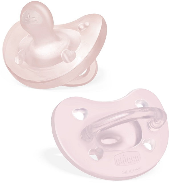 Chicco gommotto silicone rosa 2-6 mesi 2 pezzi