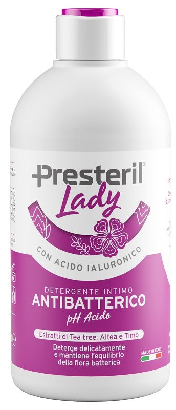 Lady presteril detergente intimo antibatterico/ph acido 500  ml