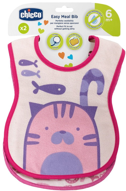 Chicco bavagline 6m+ rosa 2 pezzi