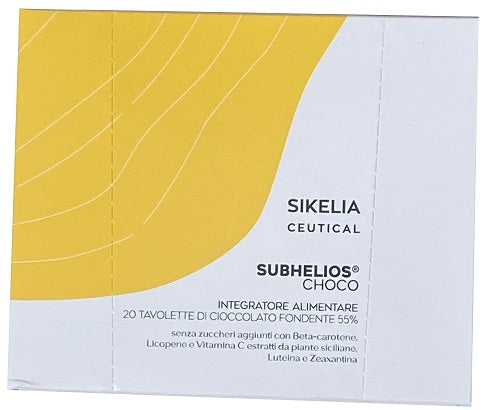 Subhelios choco 20 barrette di cioccolato fondente 55% da 7 g