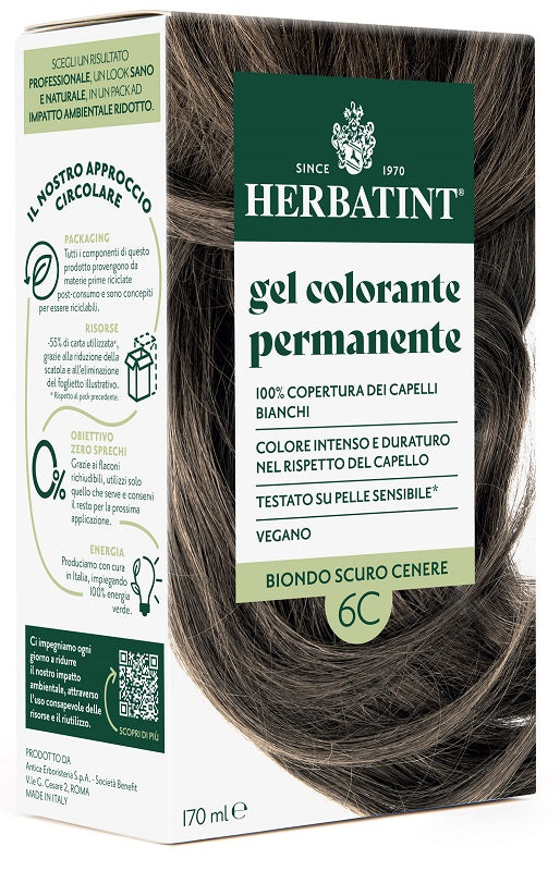Herbatint 6c biondo scuro cenere 170 ml