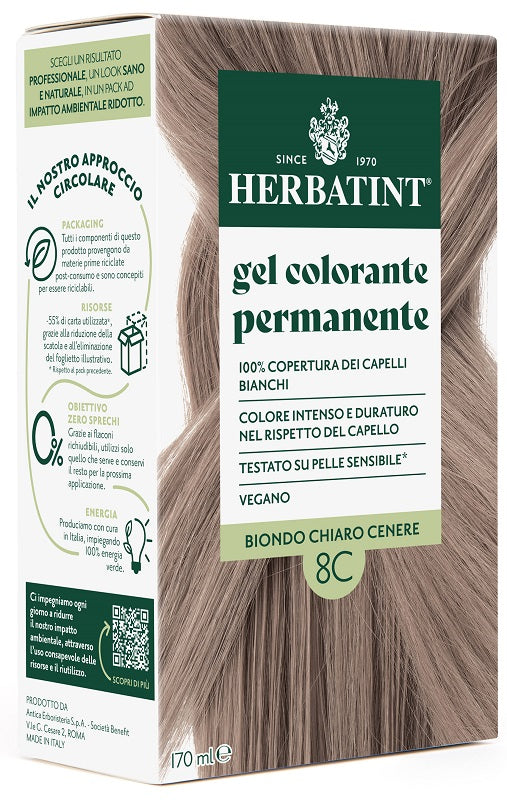 Herbatint 8c biondo chiaro cenere 170 ml