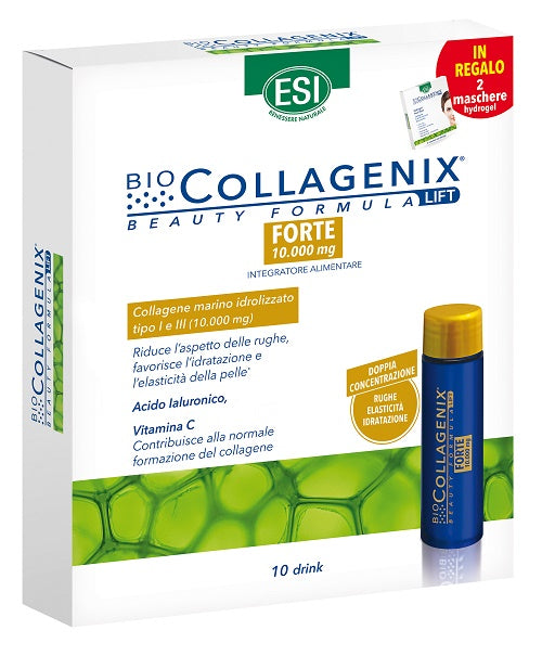 Esi biocollagenix forte 10 drink 300 ml + 2 maschere omaggio