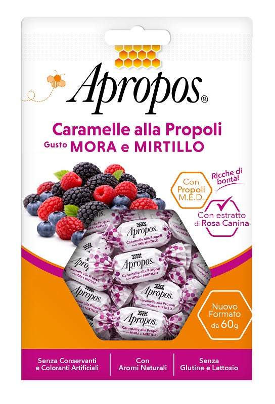 Apropos caramelle propoli mora e mirtillo 60 g