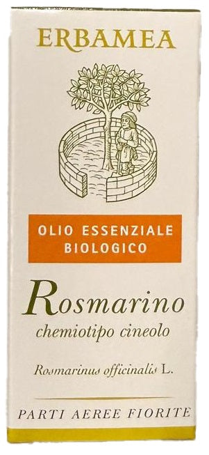 Rosmarino chemiotipo cineolo olio essenziale biologico gocce 10 ml senza glutine senza lattosio
