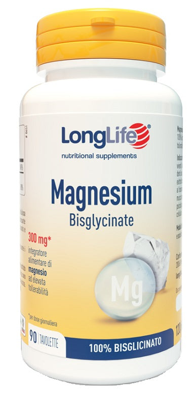 Longlife magnesium bisglycinate 90 tavolette senza glutine
