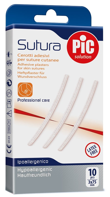 Pic solution sutura cerotti suture cutanee 6x75 mm 6 pezzi