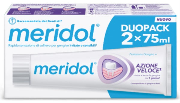 Meridol dentifricio azione veloce 75 ml bitubo