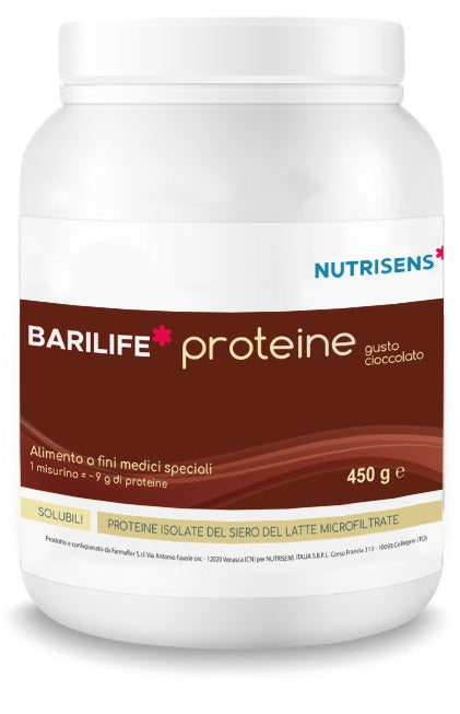 Barilife proteine cioccolato 450 g senza glutine