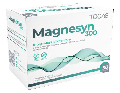Magnesyn 300 30 bustine 6 g con edulcorante senza glutine senza zucchero