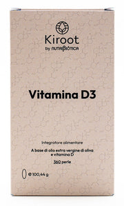 Kiroot by nutribiotica vitamina d3 360 perle senza glutine senza lattosio