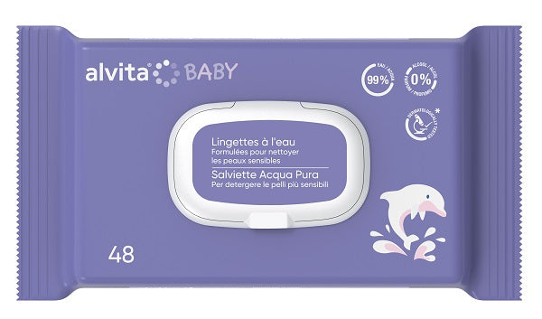 Alvita salviette acqua pura 48 pezzi