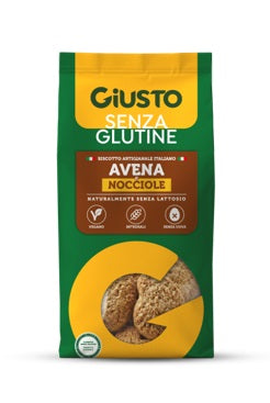 Giusto senza glutine biscotti avena & nocciole 200 g vegan, senza uova e naturalmente senza lattosio