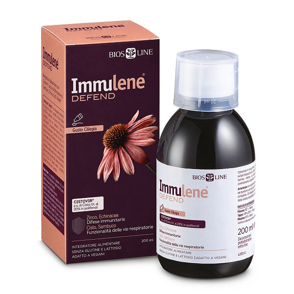 Immulene defend 200 ml gusto ciliegia senza glutine senza lattosio