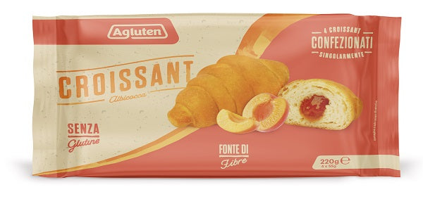 Agluten croissant albicocca 4 pezzi da 55 g